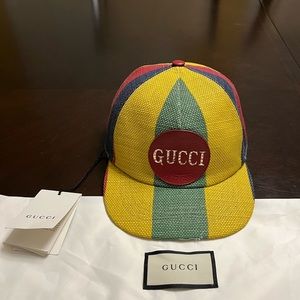 New Authentic Gucci Multicolor Baseball Hat